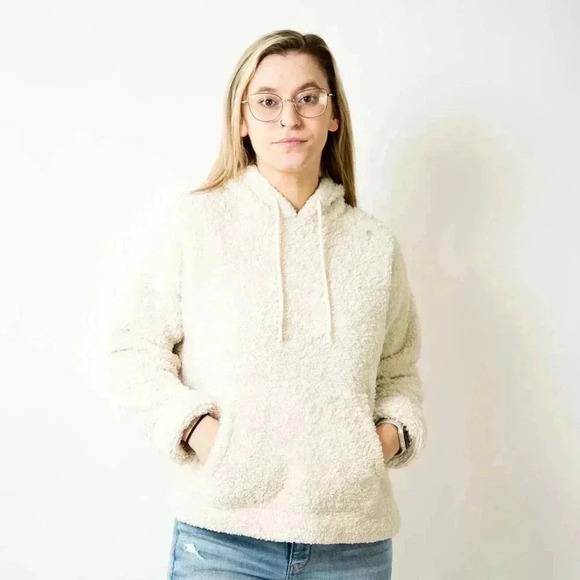 H&M Fuzzy Fleece Pullover Hoodie - Picture 3 of 7